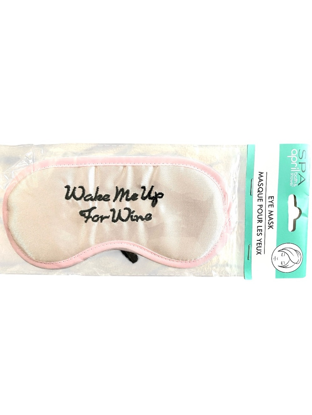 NEW  'Wake Me Up For Wine' Pink Satin Eye Mask